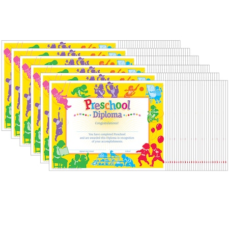 Trend Enterprises Classic Preschool Diploma, 30 Per Pack, PK6 T17001